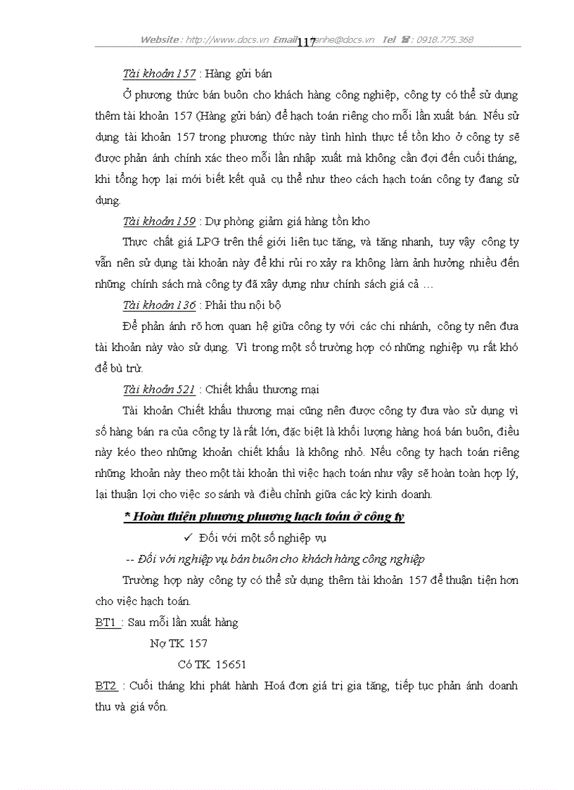 image for page Kế toán tiêu thụ và xác định kết quả tiêu thụ hàng hoá ở Công ty cổ phần Gas Petrolimex