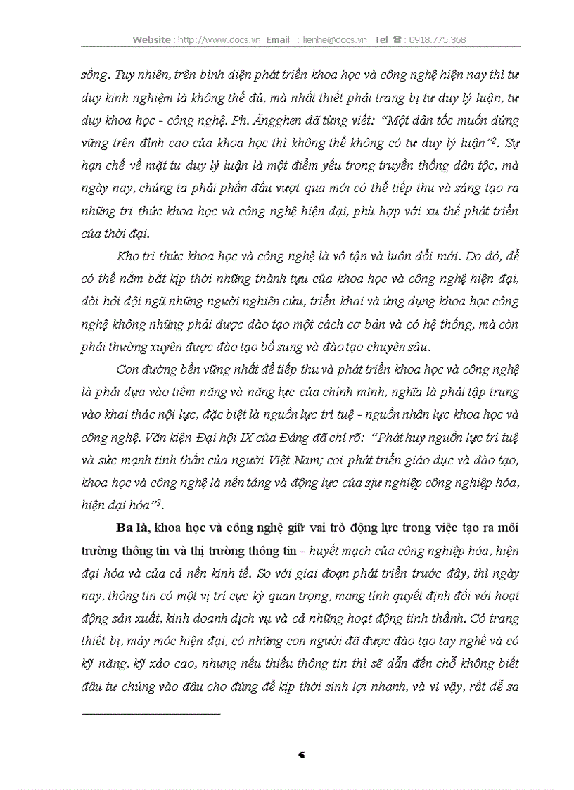 image for page Vai tro của tri thức khoa học công nghệ đối với việc phát triển kinh tế