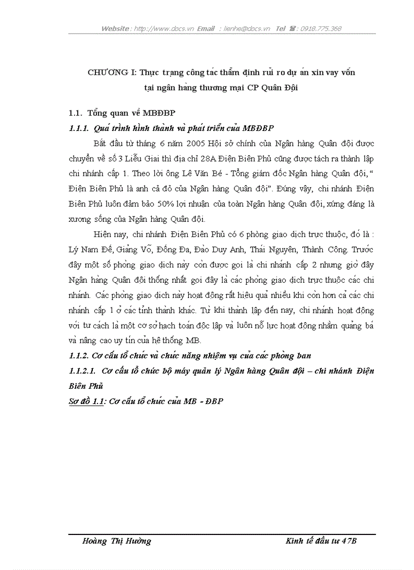 image for page Hoa n thiê n công ta c thâ m đi nh ru i ro dư a n xin vay vô n ta i Ngân ha ng TMCP Quân đô i chi nha nh Điê n Biên Phu