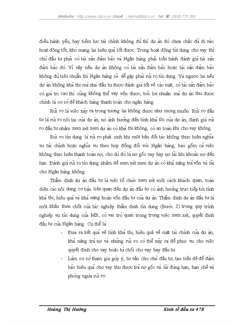 image for page Hoa n thiê n công ta c thâ m đi nh ru i ro dư a n xin vay vô n ta i Ngân ha ng TMCP Quân đô i chi nha nh Điê n Biên Phu