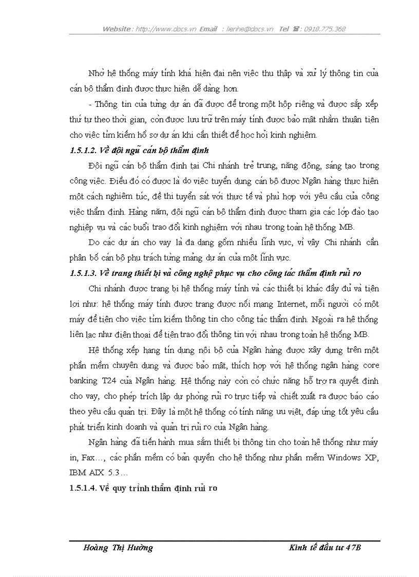 image for page Hoa n thiê n công ta c thâ m đi nh ru i ro dư a n xin vay vô n ta i Ngân ha ng TMCP Quân đô i chi nha nh Điê n Biên Phu