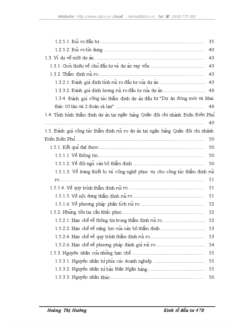 image for page Hoa n thiê n công ta c thâ m đi nh ru i ro dư a n xin vay vô n ta i Ngân ha ng TMCP Quân đô i chi nha nh Điê n Biên Phu