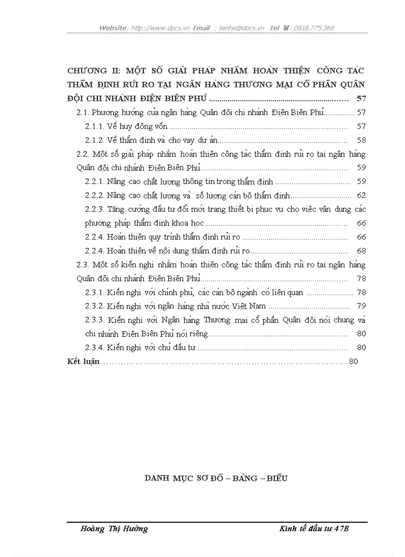 image for page Hoa n thiê n công ta c thâ m đi nh ru i ro dư a n xin vay vô n ta i Ngân ha ng TMCP Quân đô i chi nha nh Điê n Biên Phu