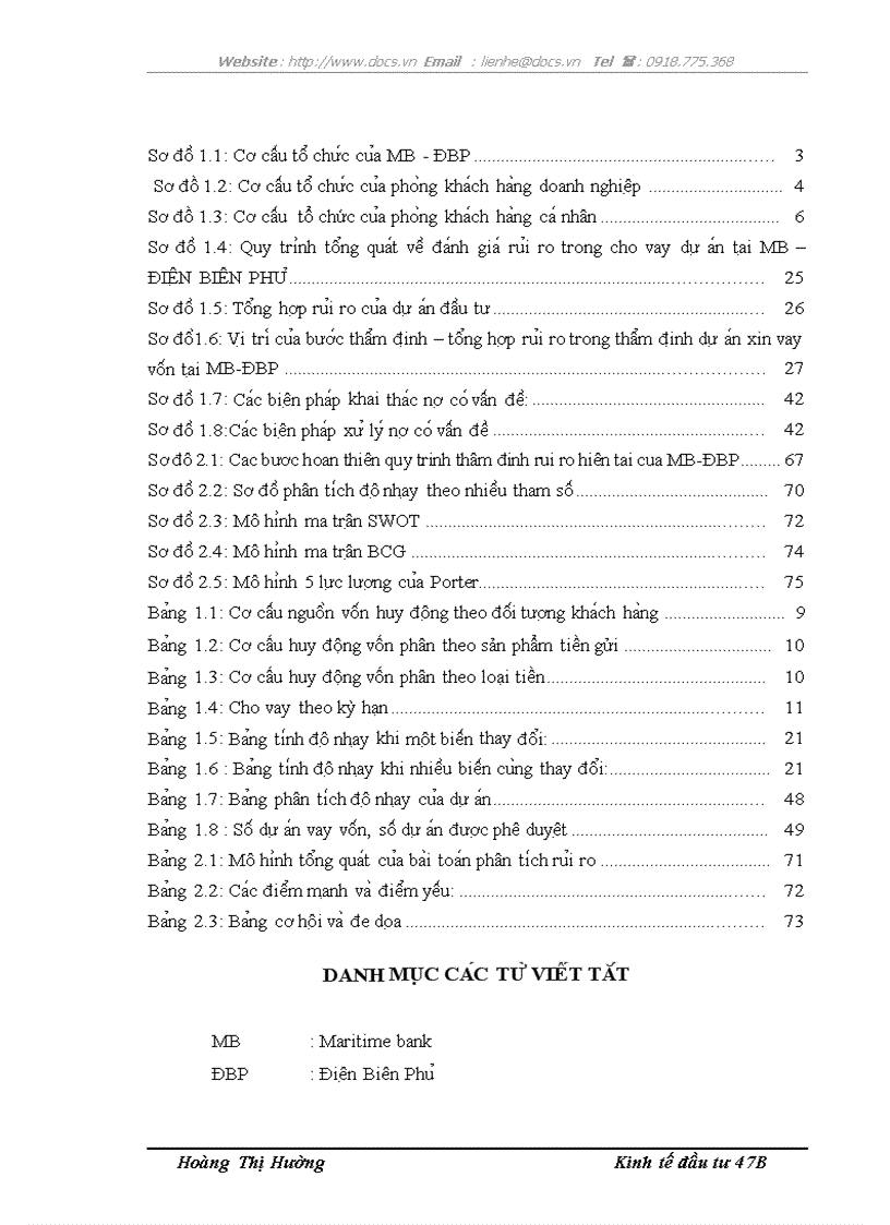 image for page Hoa n thiê n công ta c thâ m đi nh ru i ro dư a n xin vay vô n ta i Ngân ha ng TMCP Quân đô i chi nha nh Điê n Biên Phu