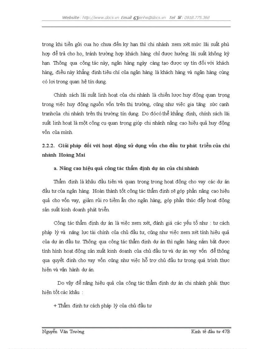 image for page Tăng cường khả năng huy động vốn và sử dụng vốn cho đầu tư phát triển tại ngân hàng nông nghiệp và phát triển nông thôn Hoàng Mai