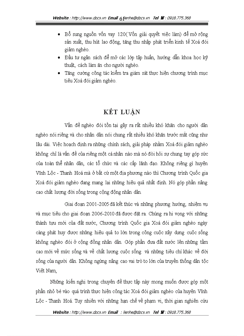 image for page Thực trạng và giải pháp Xoá đói giảm nghèo ở huyện Vĩnh Lộc Thanh Hoá
