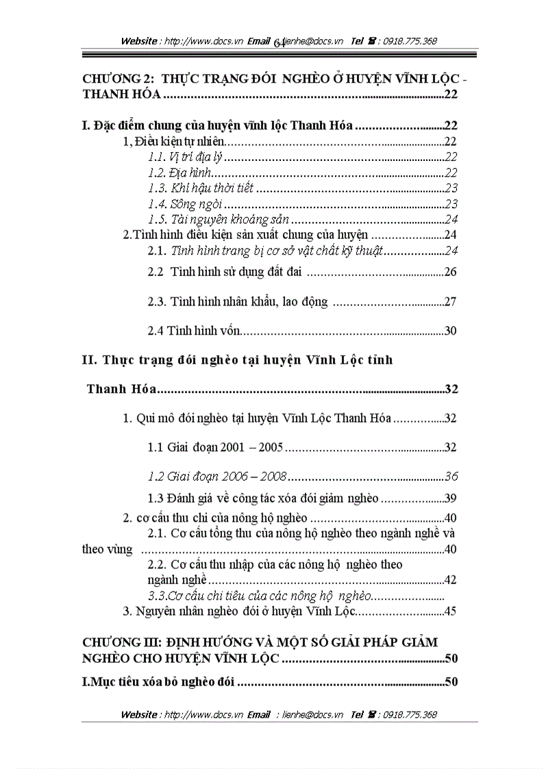 image for page Thực trạng và giải pháp Xoá đói giảm nghèo ở huyện Vĩnh Lộc Thanh Hoá