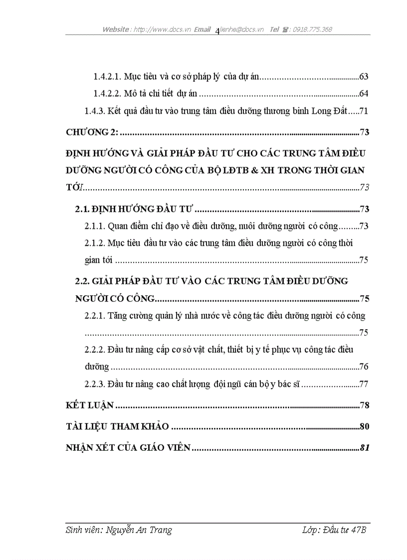 Tình hình đầu tư vào các trung tâm điều dưỡng người có công Bộ Lao động thương binh và xã hội