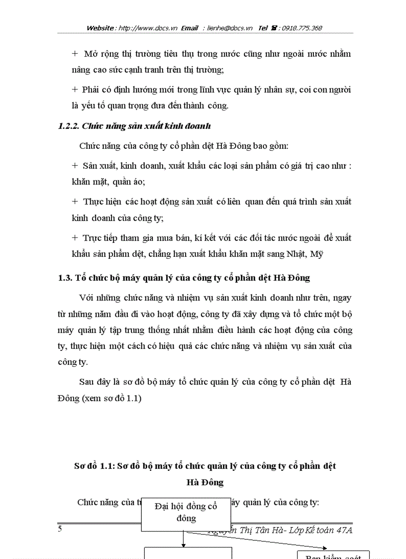 image for page Hoàn thiện công tác kế toán tiêu thụ thành phẩm và xác định kết quả kinh doanh tại công ty cổ phần dệt Hà Đông
