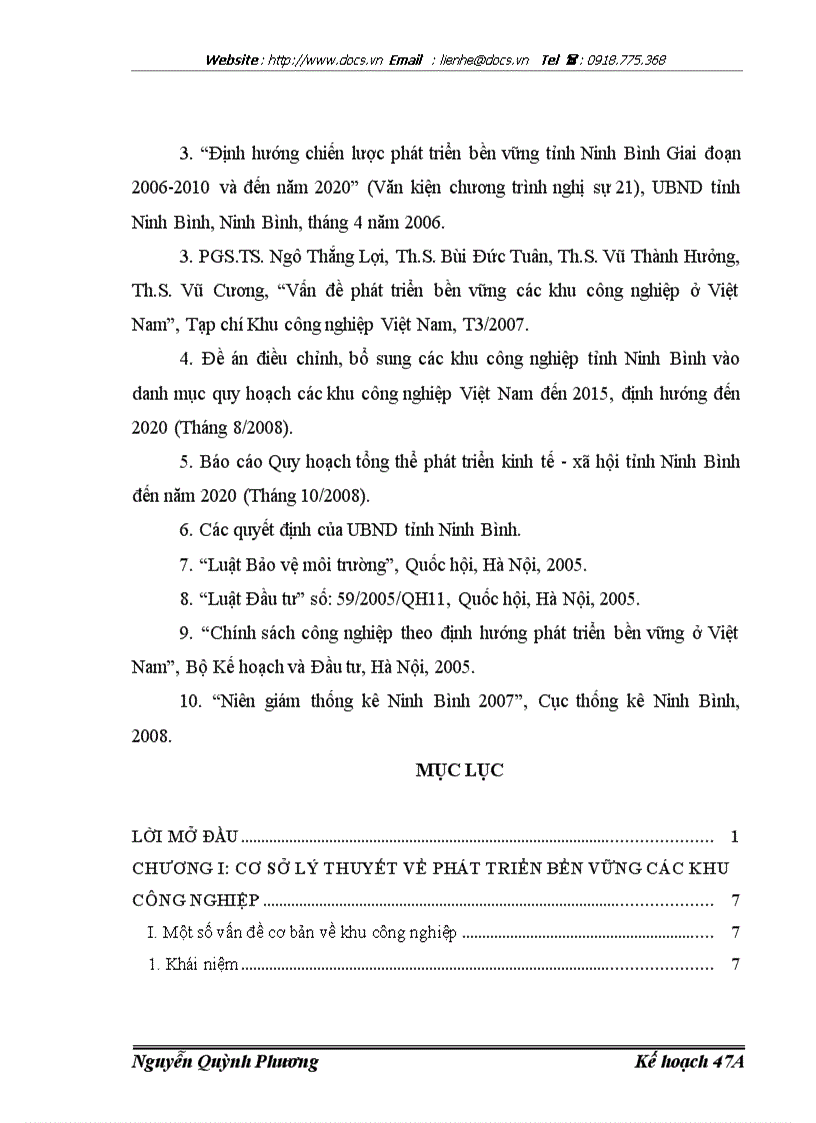 image for page Quá trình quy hoạch đầu tư xây dựng cơ sở hạ tầng kỹ thuật thu hút và quản lý nhà đầu tư của các khu công nghiệp trên địa bàn tỉnh Ninh Bình