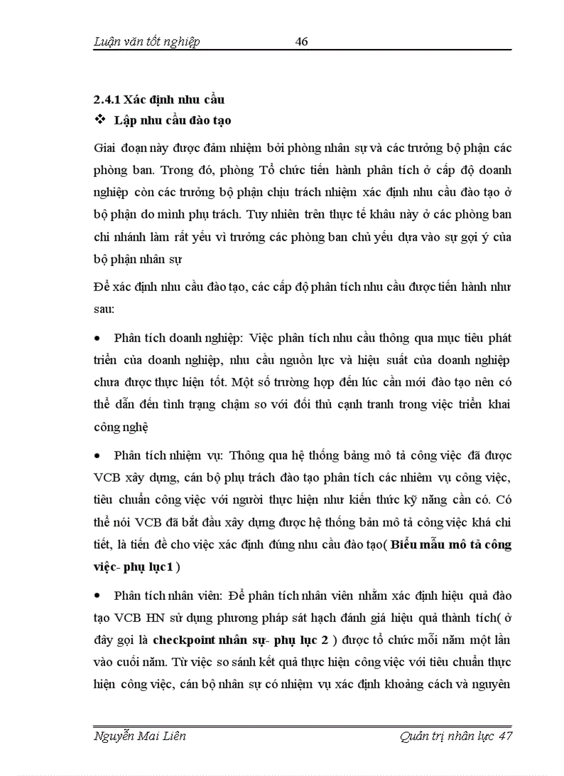 image for page Hoàn thiện quy trình đào tạo Nguồn nhân lực tại Ngân hàng Ngoại thương Việt Nam chi nhánh Hà Nội