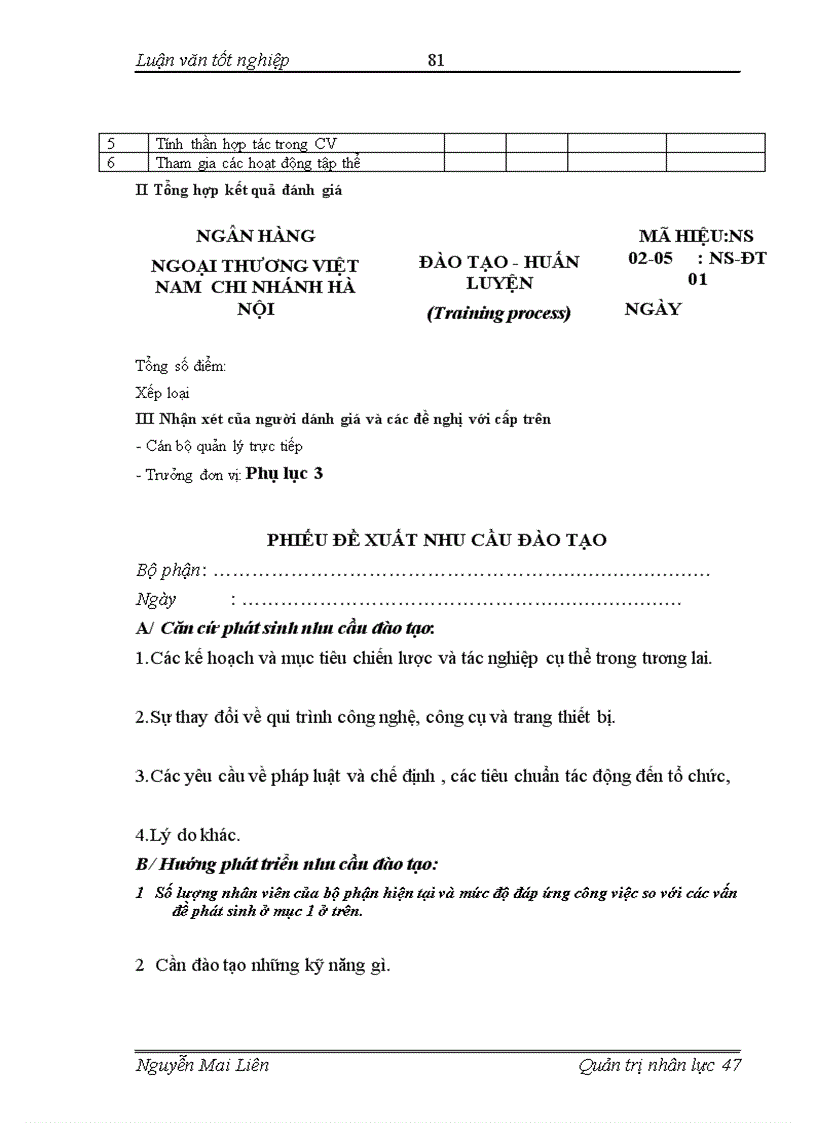 image for page Hoàn thiện quy trình đào tạo Nguồn nhân lực tại Ngân hàng Ngoại thương Việt Nam chi nhánh Hà Nội