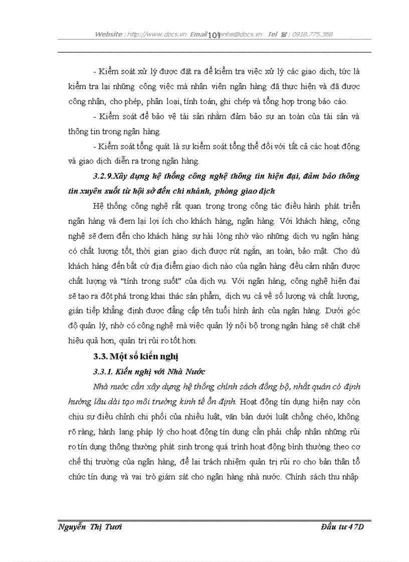 image for page Đánh giá và quản lý rủi ro đối với các dự án đầu tư tại Ngân Hàng Đầu Tư và Phát Triển Việt Nam chi nhánh Quang Trung