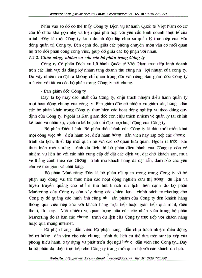 image for page Hoạt động kinh doanh lữ hành nội địa tại Công ty CP Dịch vụ Lữ hành Quốc tế Việt Nam