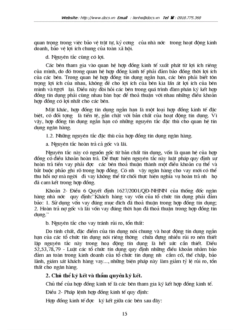 image for page Chế độ pháp lý về hợp đồng tín dụng ngắn hạn và thực tiễn áp dụng tại NHTMCP các doanh nghiệp ngoài quốc doanh Việt Nam VPBank