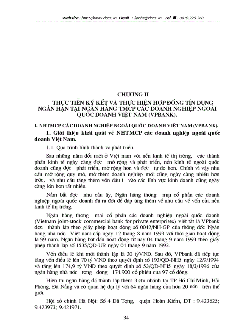 image for page Chế độ pháp lý về hợp đồng tín dụng ngắn hạn và thực tiễn áp dụng tại NHTMCP các doanh nghiệp ngoài quốc doanh Việt Nam VPBank