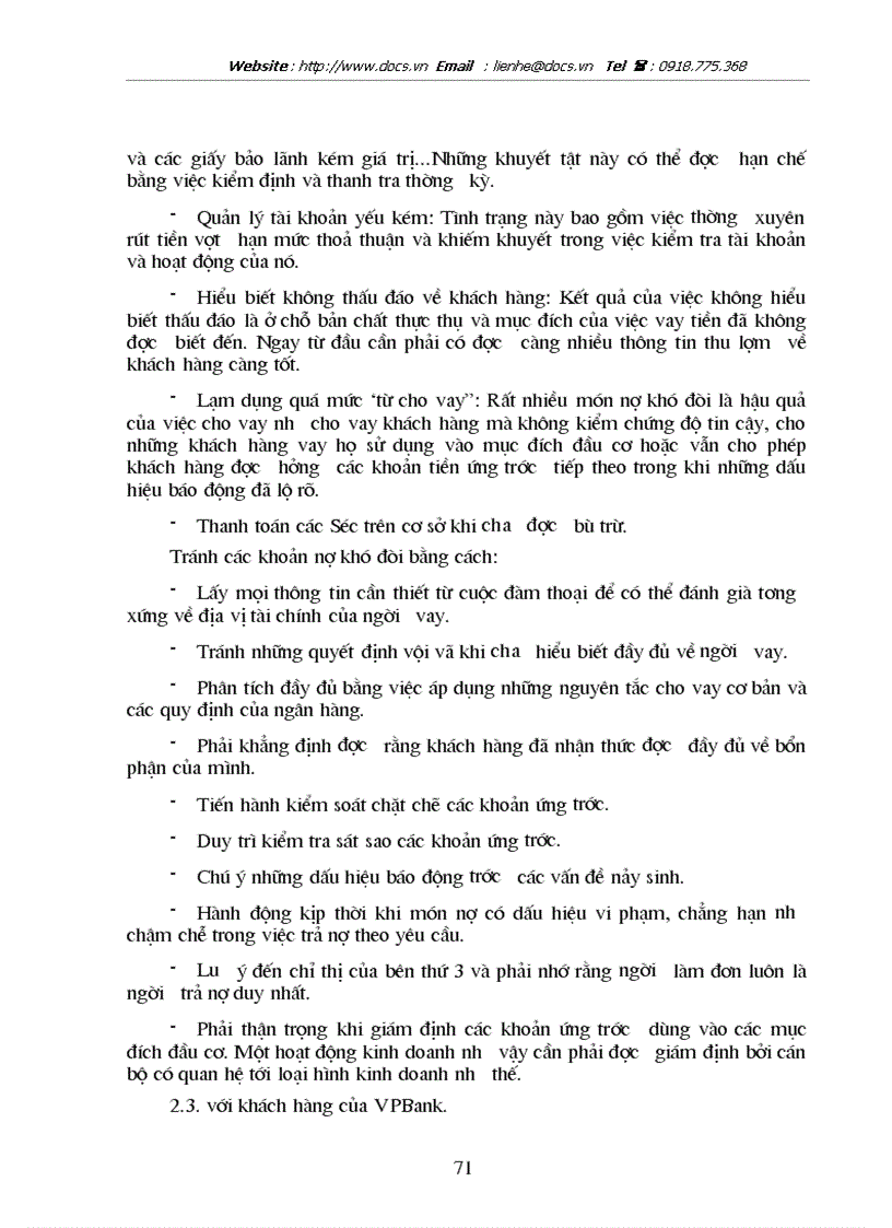 image for page Chế độ pháp lý về hợp đồng tín dụng ngắn hạn và thực tiễn áp dụng tại NHTMCP các doanh nghiệp ngoài quốc doanh Việt Nam VPBank