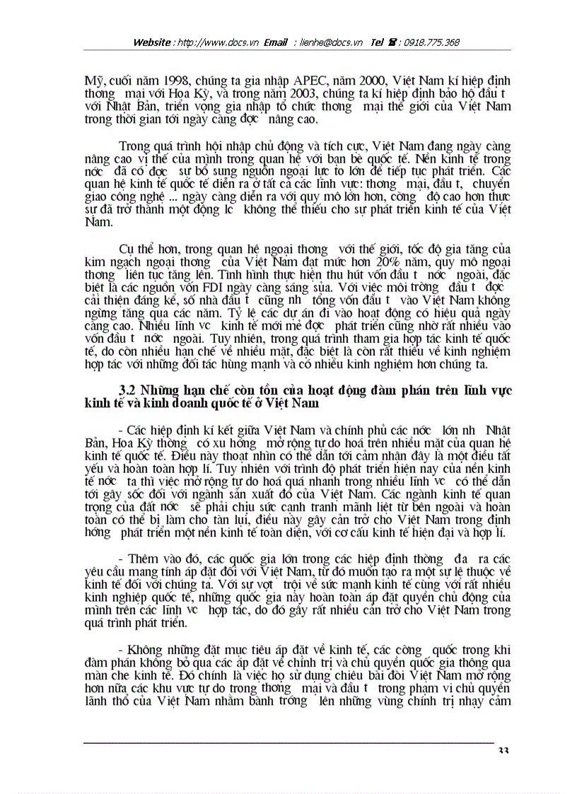 image for page Thực trạng và giải pháp phát triển hoạt động đàm phán trên lĩnh vực kinh tế và kinh doanh quốc tế ở Việt Nam trong giai đoạn hiện nay