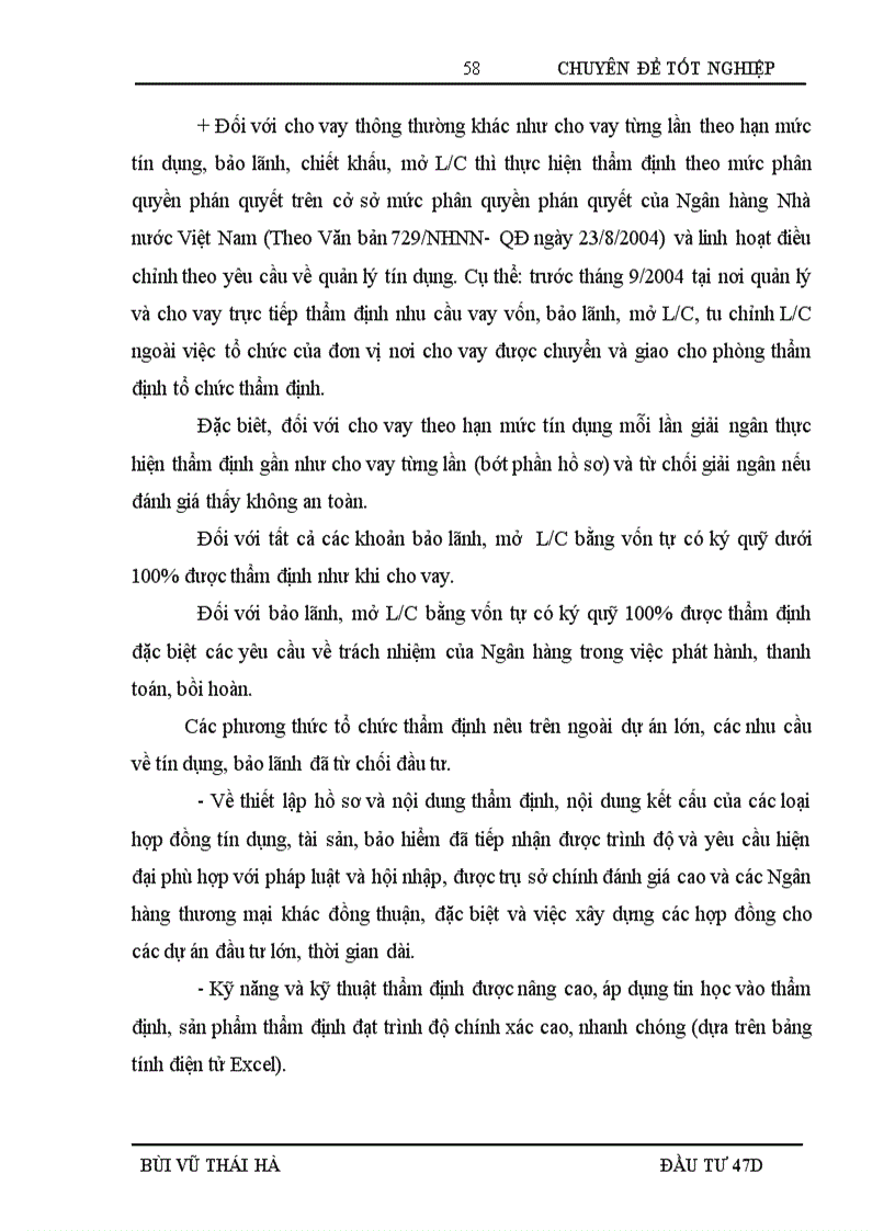 image for page Hoàn thiện công tác thẩm định dự án đầu tư vay vốn tại Ngân hàng Nông nghiệp và phát triển Nông thôn Chi nhánh Nam Hà Nội