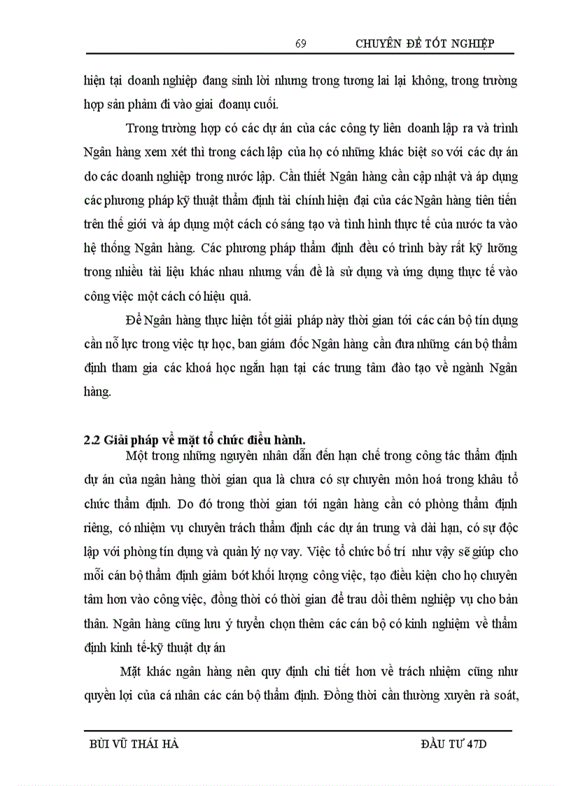 image for page Hoàn thiện công tác thẩm định dự án đầu tư vay vốn tại Ngân hàng Nông nghiệp và phát triển Nông thôn Chi nhánh Nam Hà Nội