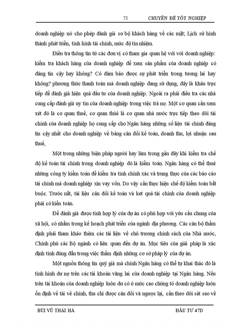 image for page Hoàn thiện công tác thẩm định dự án đầu tư vay vốn tại Ngân hàng Nông nghiệp và phát triển Nông thôn Chi nhánh Nam Hà Nội