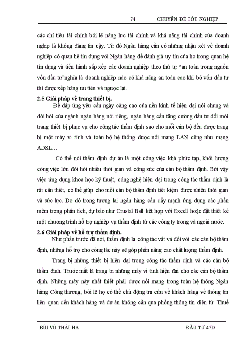 image for page Hoàn thiện công tác thẩm định dự án đầu tư vay vốn tại Ngân hàng Nông nghiệp và phát triển Nông thôn Chi nhánh Nam Hà Nội