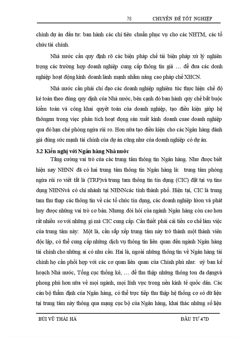 image for page Hoàn thiện công tác thẩm định dự án đầu tư vay vốn tại Ngân hàng Nông nghiệp và phát triển Nông thôn Chi nhánh Nam Hà Nội