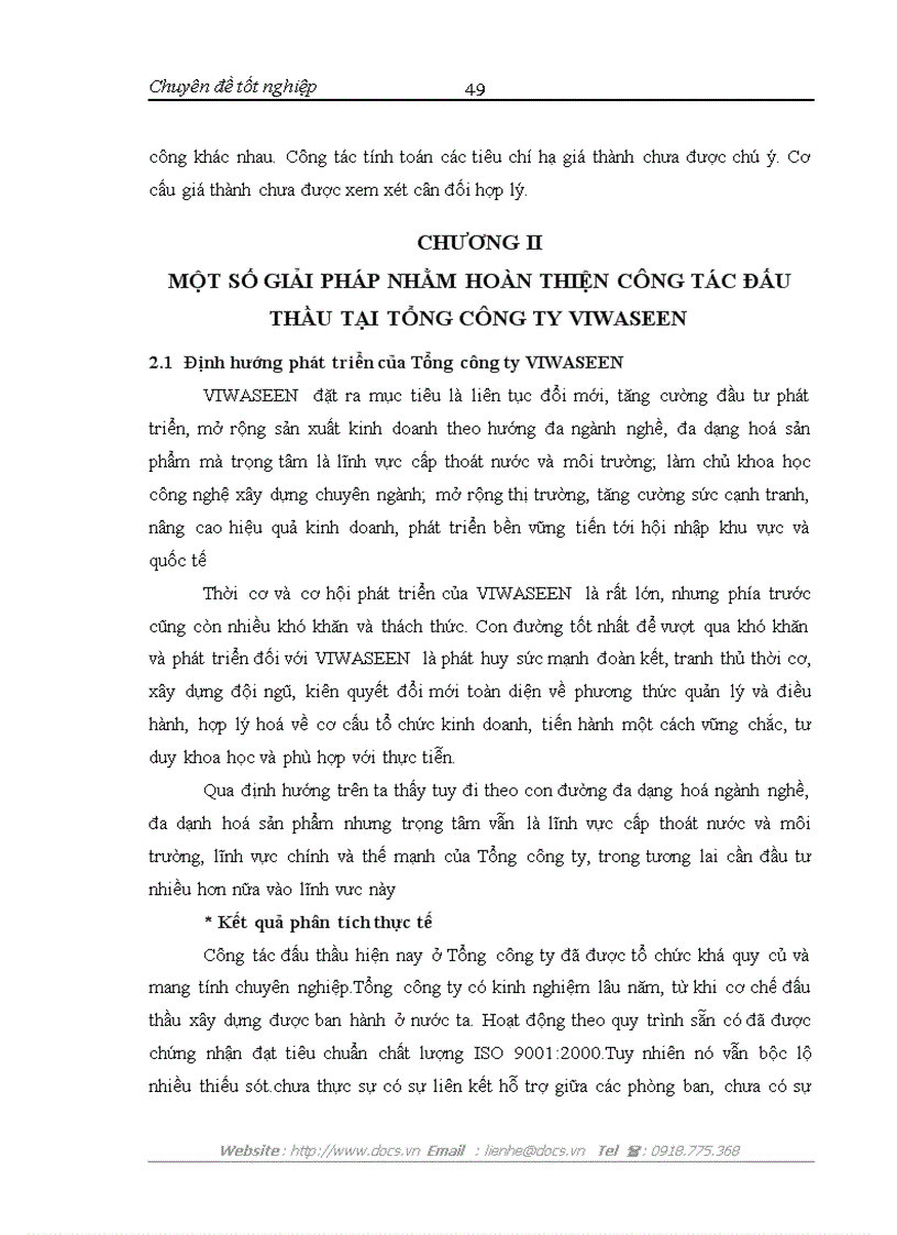 image for page Hoàn thiện công tác đấu thầu ở Tổng công ty đầu tư xây dựng cấp thoát nước và môi trường Việt Nam VIWASEEN