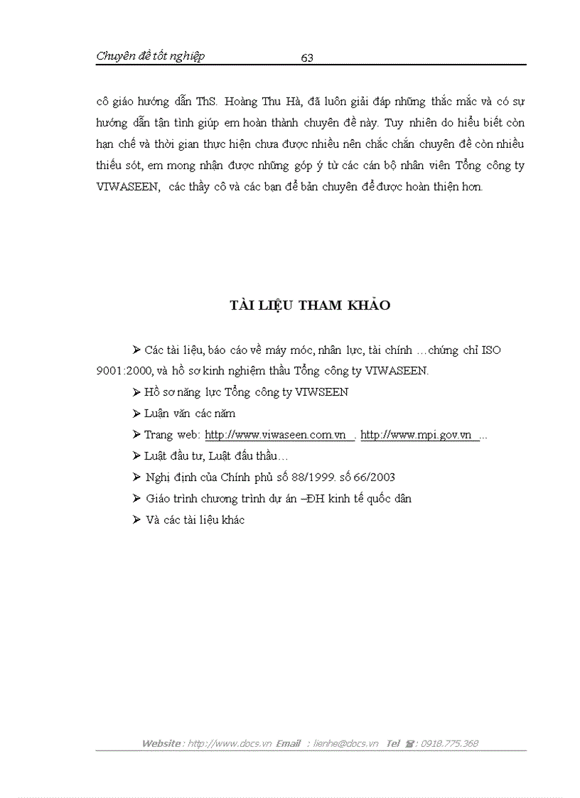 image for page Hoàn thiện công tác đấu thầu ở Tổng công ty đầu tư xây dựng cấp thoát nước và môi trường Việt Nam VIWASEEN