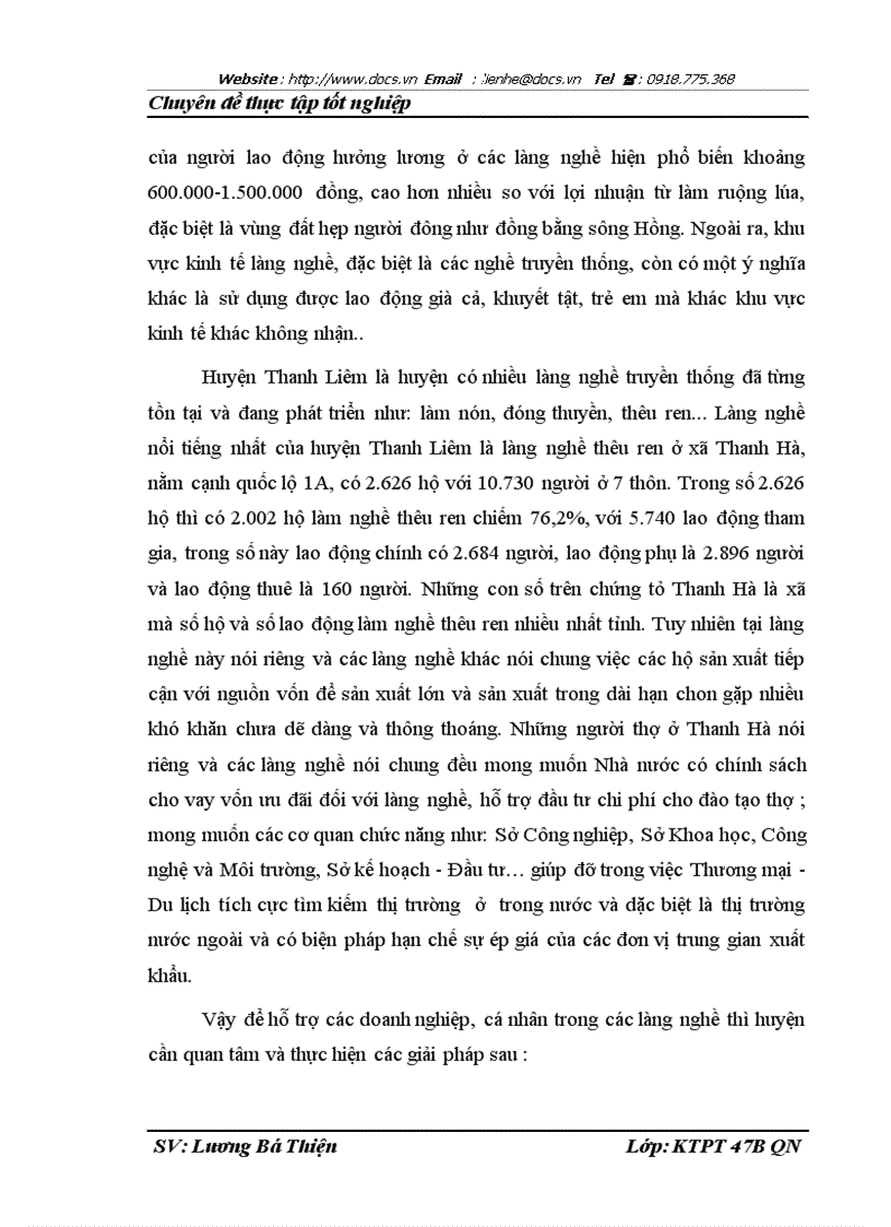 image for page Thực trạng lao động và một số giải pháp nâng cao thu nhập cho người lao động huyện Thanh Liêm