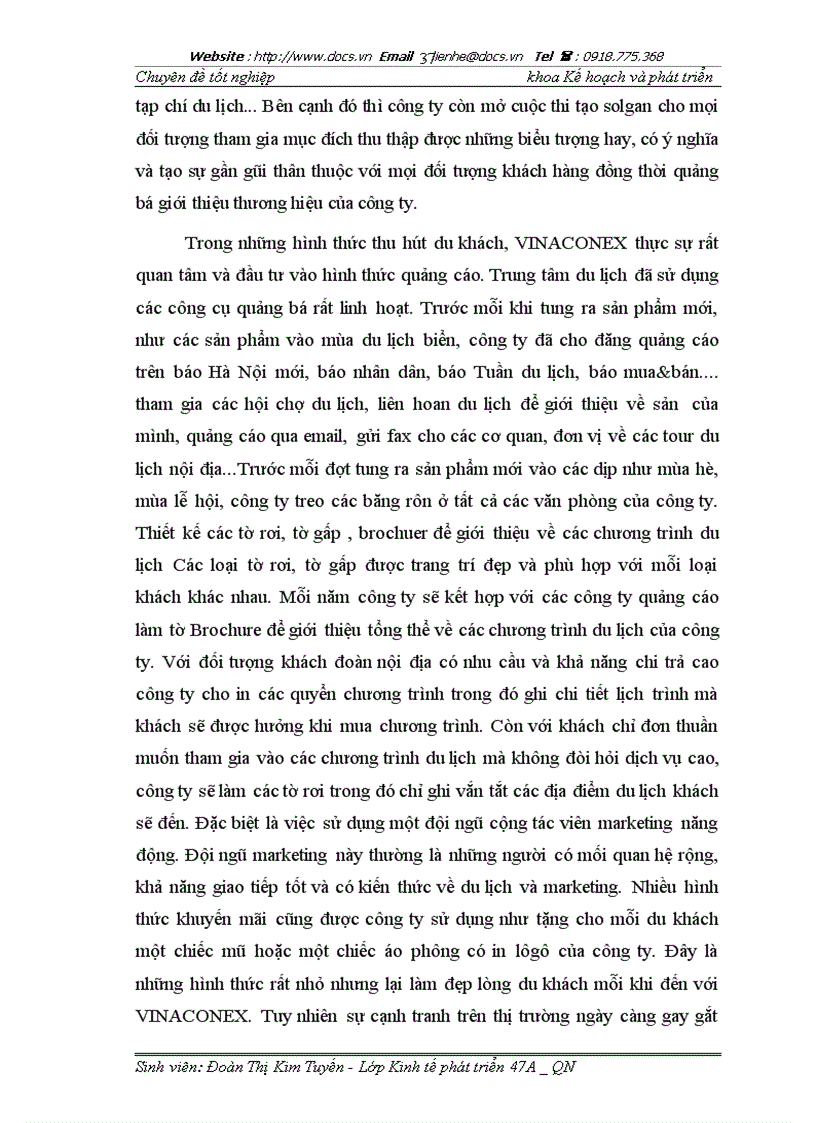 image for page Một số giải pháp mở rộng thị trường du lịch nội địa của Công ty cổ phần đầu tư và phát triển du lịch VINACONEX VINACONEX ITC