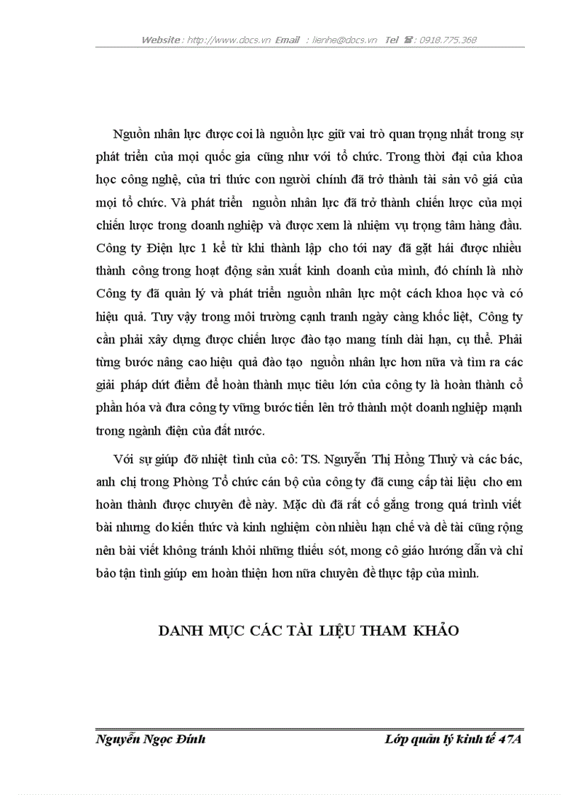 image for page Hoàn thiện công tác đào tạo và phát triển nguồn nhân lực tại Công ty Điện lực