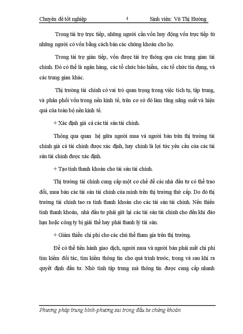 image for page Áp dụng phương pháp trung bình phương sai trong hoạt động phân tích và quản lý danh mục đầu tư