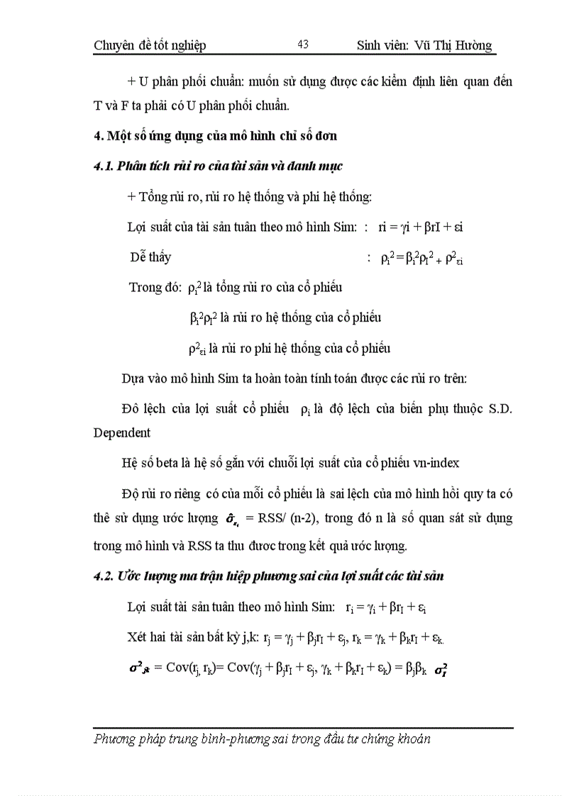 image for page Áp dụng phương pháp trung bình phương sai trong hoạt động phân tích và quản lý danh mục đầu tư
