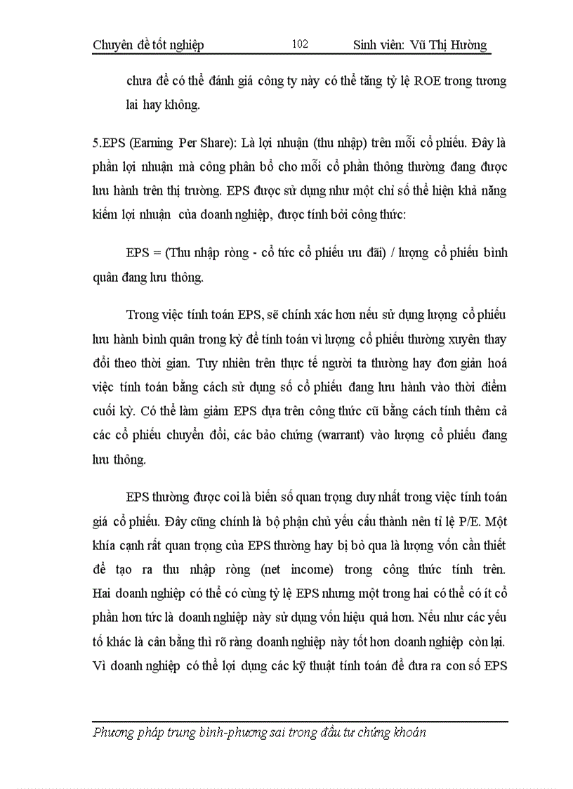 image for page Áp dụng phương pháp trung bình phương sai trong hoạt động phân tích và quản lý danh mục đầu tư