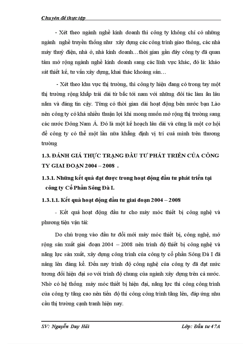 image for page Đầu tư phát triển tại Công ty CP Sông Đà 1 Thực trạng và giải pháp