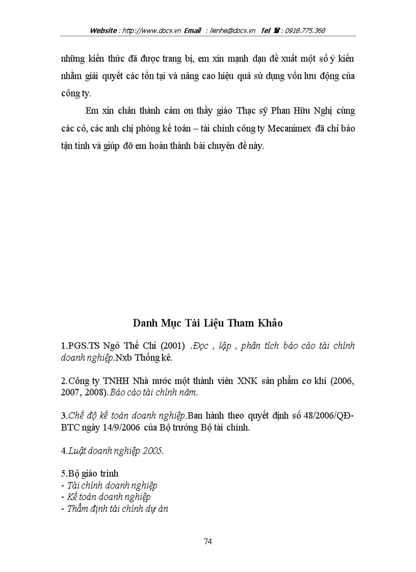 image for page Nâng cao hiệu quả sử dụng vốn lưu động tại công ty TNHH Nhà nước một thành viên XNK sản phẩm cơ khí