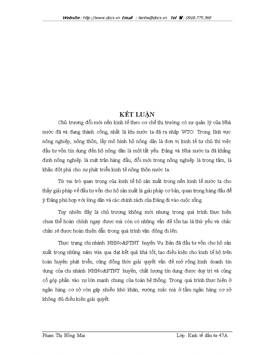 image for page Hoạt động đầu tư cho vay đối với hộ sản xuất tại ngânhàng NHNo PTNT AgriBank Chi nhánh huyện Vụ Bản