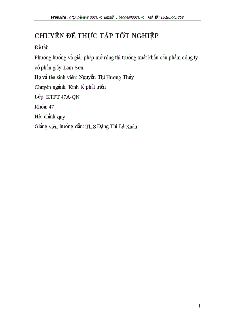 image for page Phương hướng và giải pháp mở rộng thị trường xuất khẩu sa n phâ m của công ty cổ phần giấy Lam Sơn