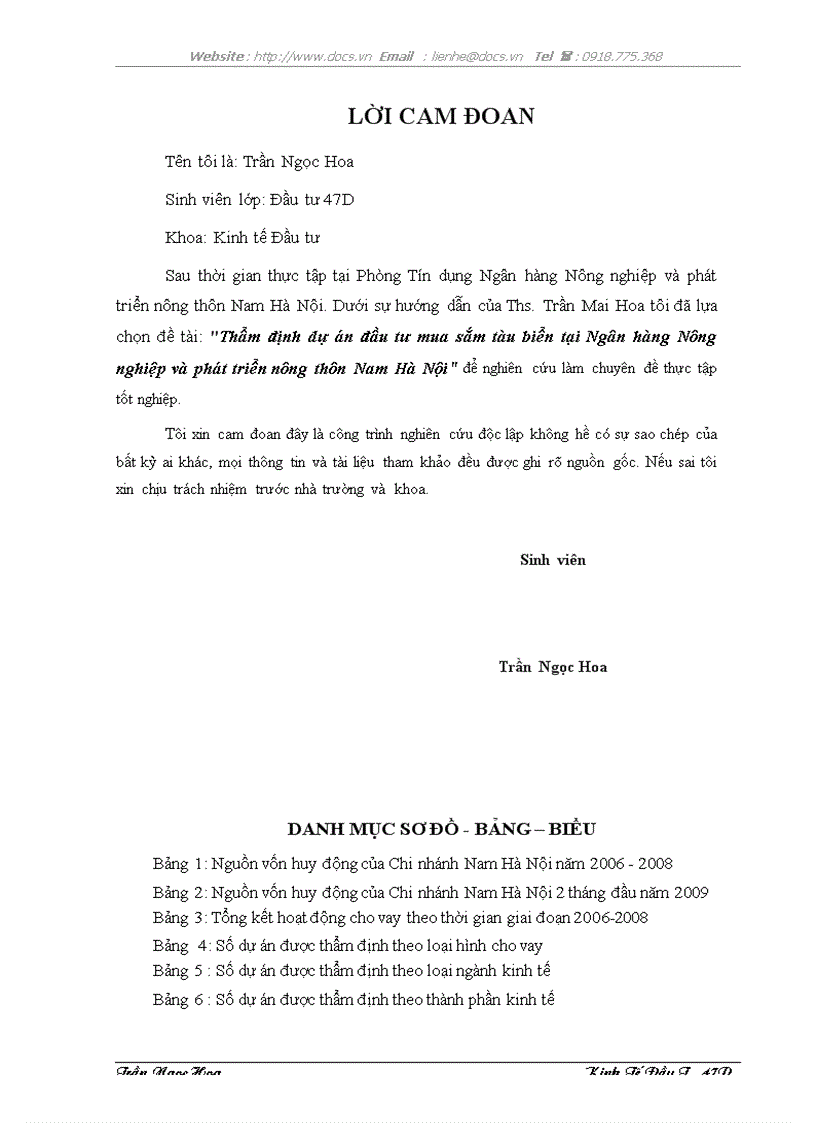 image for page Thẩm định dự án đầu tư mua sắm tàu biển tại Ngân hàng Nông nghiệp và phát triển nông thôn Nam Hà Nội