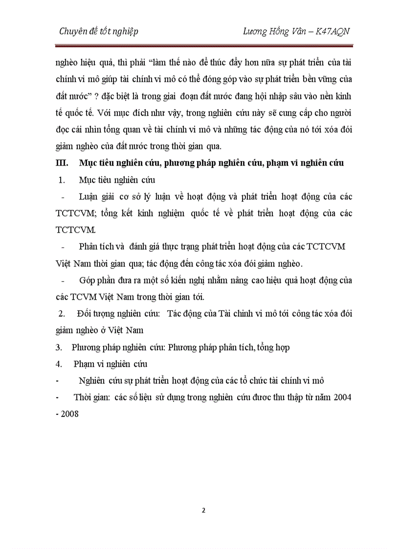 image for page Tác động của Tài chính vi mô tới công tác xóa đói giảm nghèo ở Việt Nam và một số giải pháp nhằm nâng cao hiệu quả hoạt động của tài chính vi mô