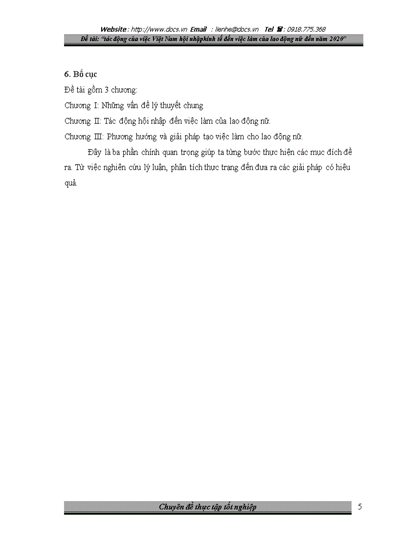 image for page Tác động của việc Việt Nam hội nhập kinh tế đến việc làm của lao động nữ đến năm 2020