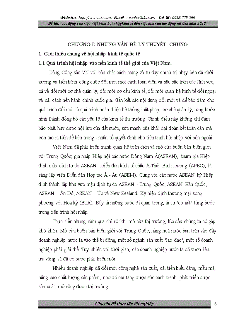 image for page Tác động của việc Việt Nam hội nhập kinh tế đến việc làm của lao động nữ đến năm 2020