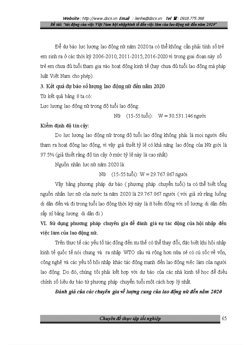 image for page Tác động của việc Việt Nam hội nhập kinh tế đến việc làm của lao động nữ đến năm 2020