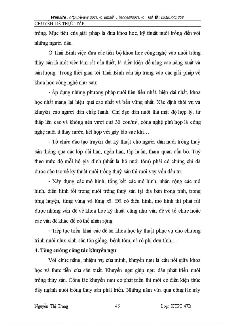 image for page Thực trạng và giải pháp nâng cao hiệu quả nuôi trồng thuỷ sản ở tỉnh thái bình