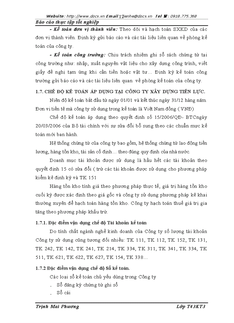 image for page Tại Công ty xây dựng Tiến Lực lt KT gt