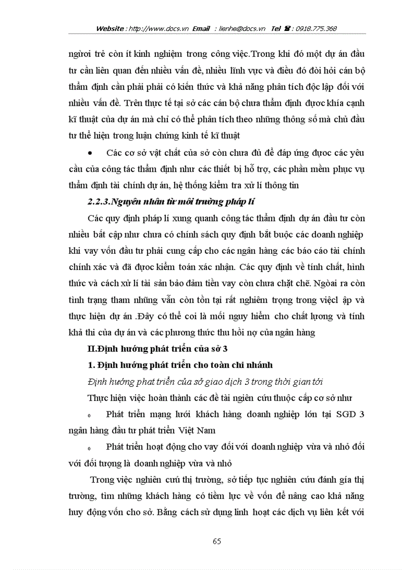 image for page Thẩm định dự án tại Sở Giao dịch 3 ngânhàng NHĐT PT BIDV Việt Nam Thực trạng và giải pháp
