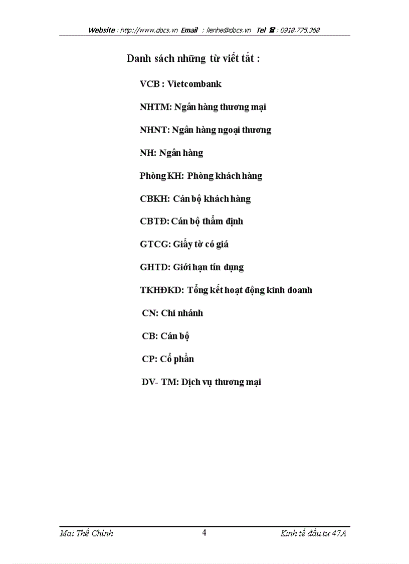 image for page Thực trạng và giải pháp nâng cao hiệu quả công tác thẩm định dự án tại Chi nhánh Thành Công ngânhàng NHTMCP Ngoại Thương VietcomBank