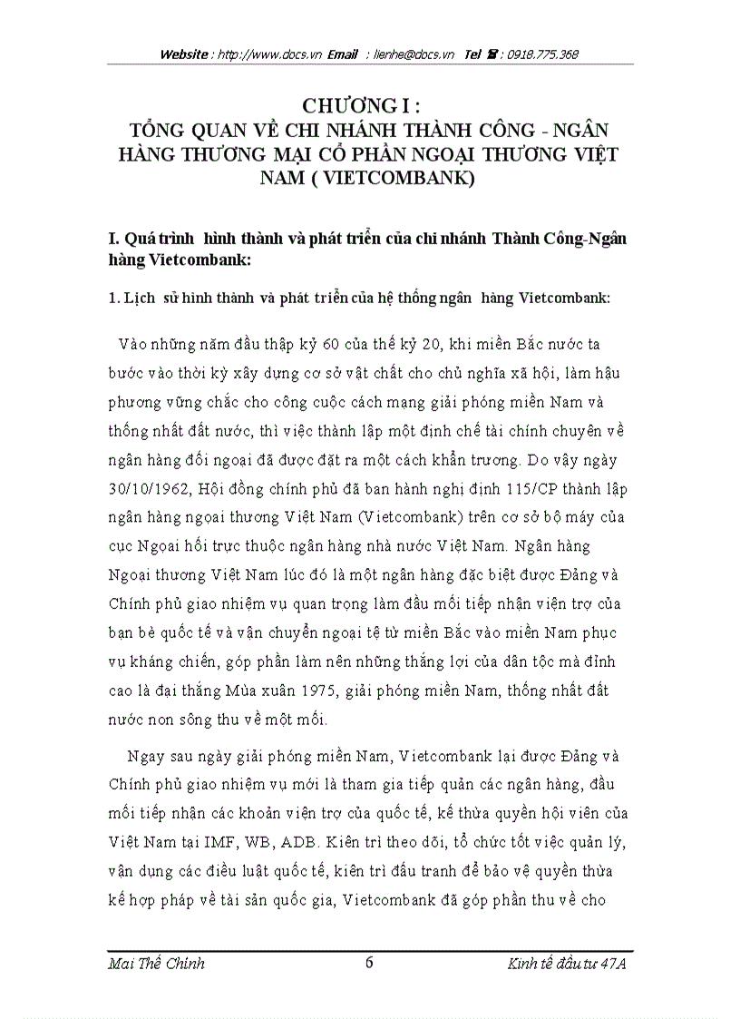 image for page Thực trạng và giải pháp nâng cao hiệu quả công tác thẩm định dự án tại Chi nhánh Thành Công ngânhàng NHTMCP Ngoại Thương VietcomBank