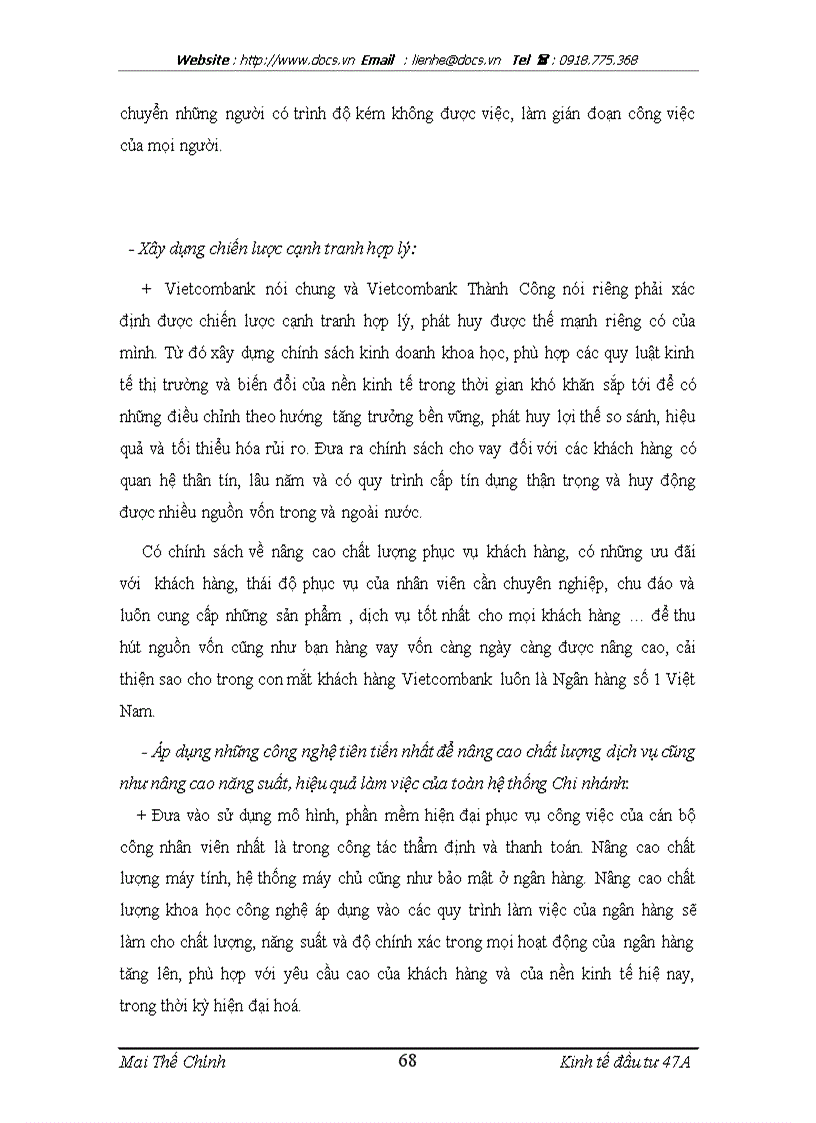 image for page Thực trạng và giải pháp nâng cao hiệu quả công tác thẩm định dự án tại Chi nhánh Thành Công ngânhàng NHTMCP Ngoại Thương VietcomBank